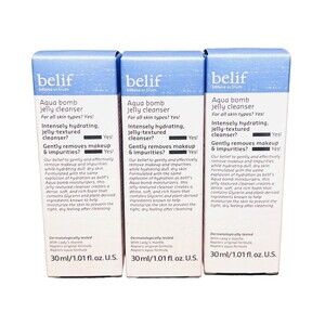 X3 Belif Aqua Bomb Jelly Cleanser 30 ml / 1.01 fl.oz Travel Size - New